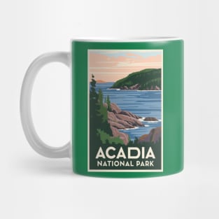 Acadia National Park Vintage Travel Poster Mug